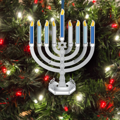 Standing Menorah w/ Oval Namedrop - Image 2