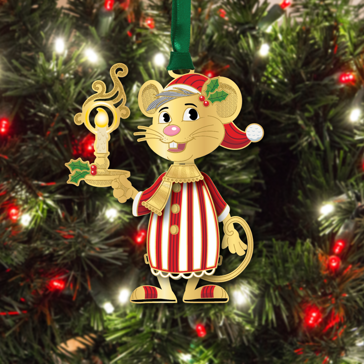 Christmas Mouse w/ Oval Namedrop - Image 3