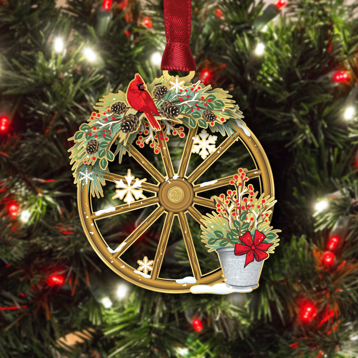 Winter Wagon Wheel w/ Oval Namedrop - Image 3