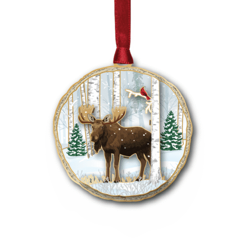 Moose in the Woods w/ Oval Namedrop