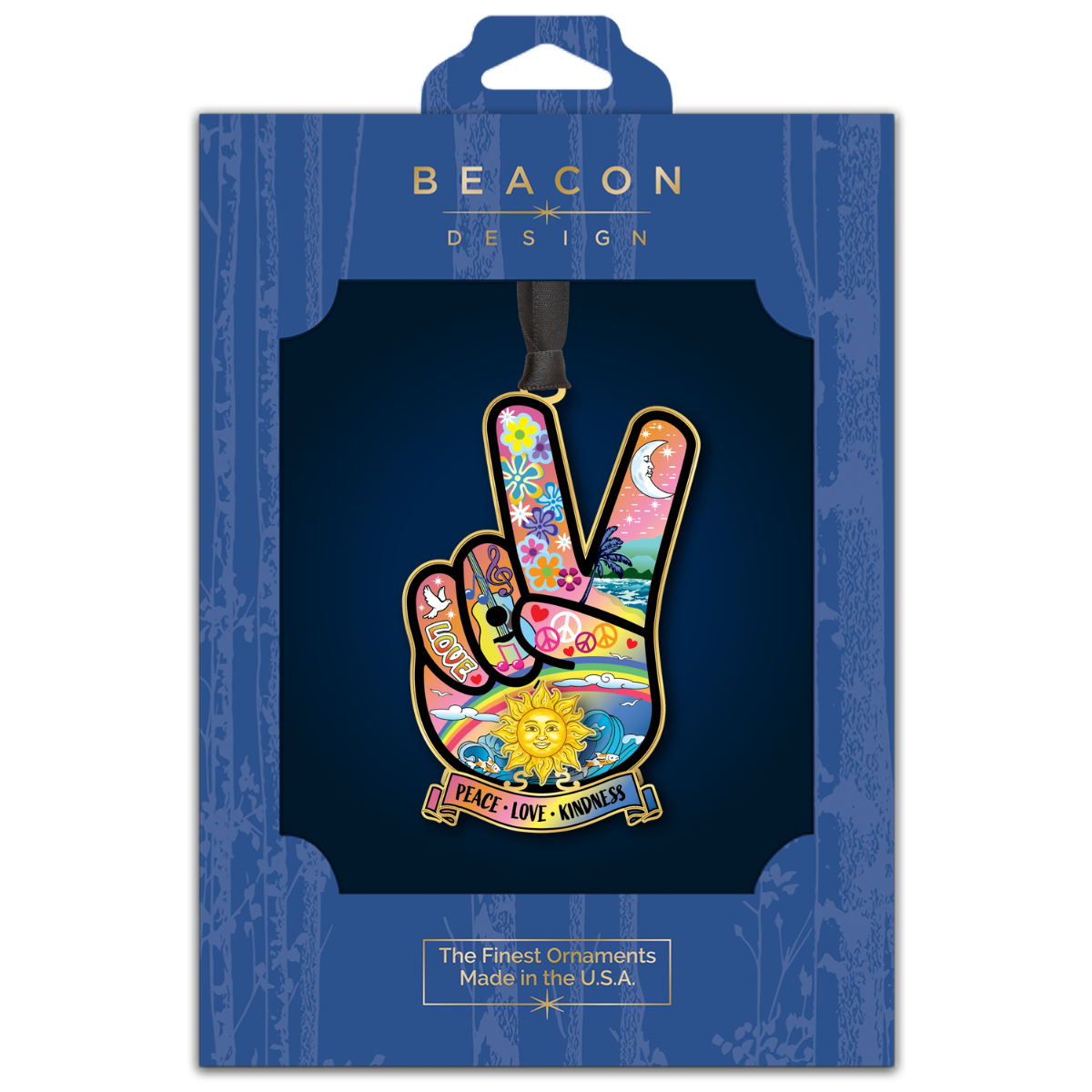 Hand Peace Sign w/ Oval Namedrop - Image 2