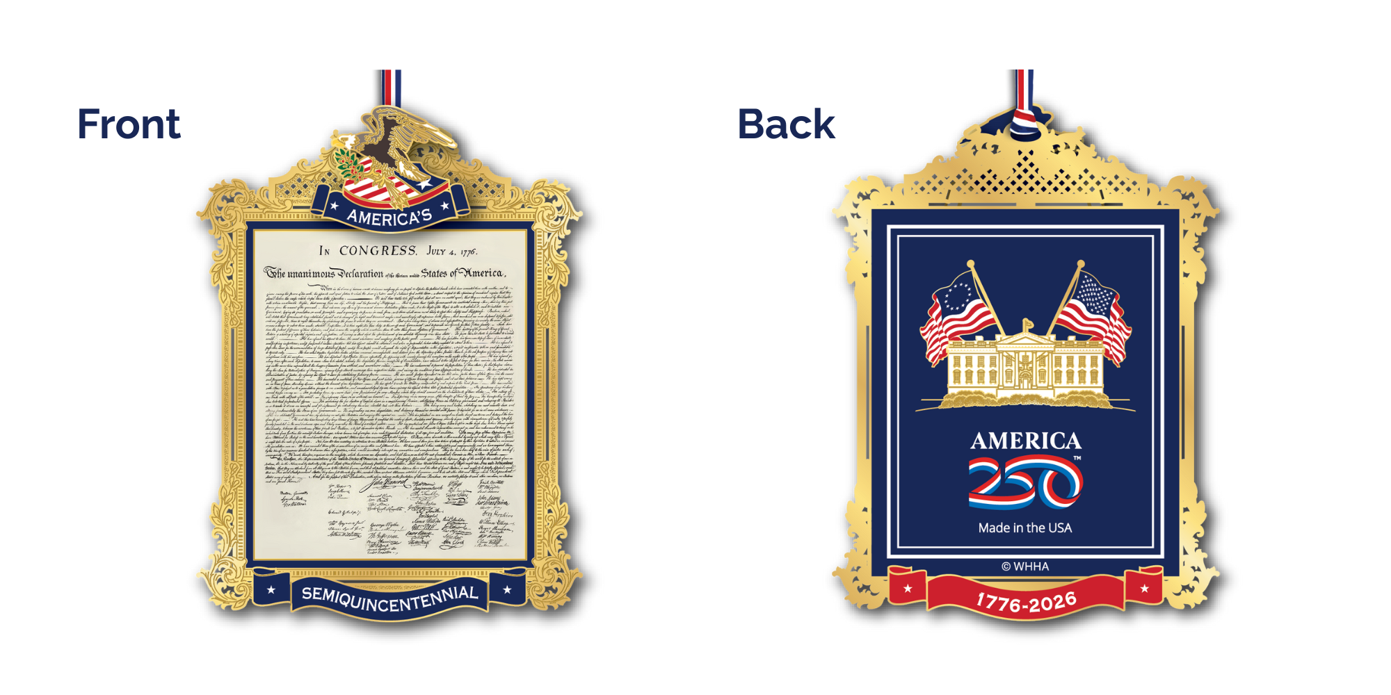 White House Historical Association Official Commemorative Ornament of America’s 250th Anniversary